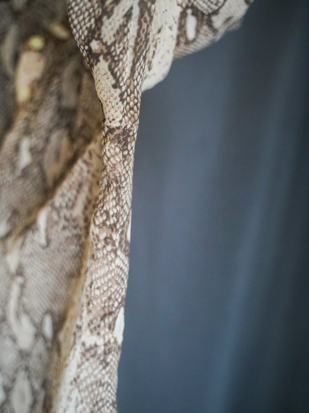 Banana Republic Petite XXS Women's Snakeskin Print Long Sleeve Blouse - Picture 6 of 11